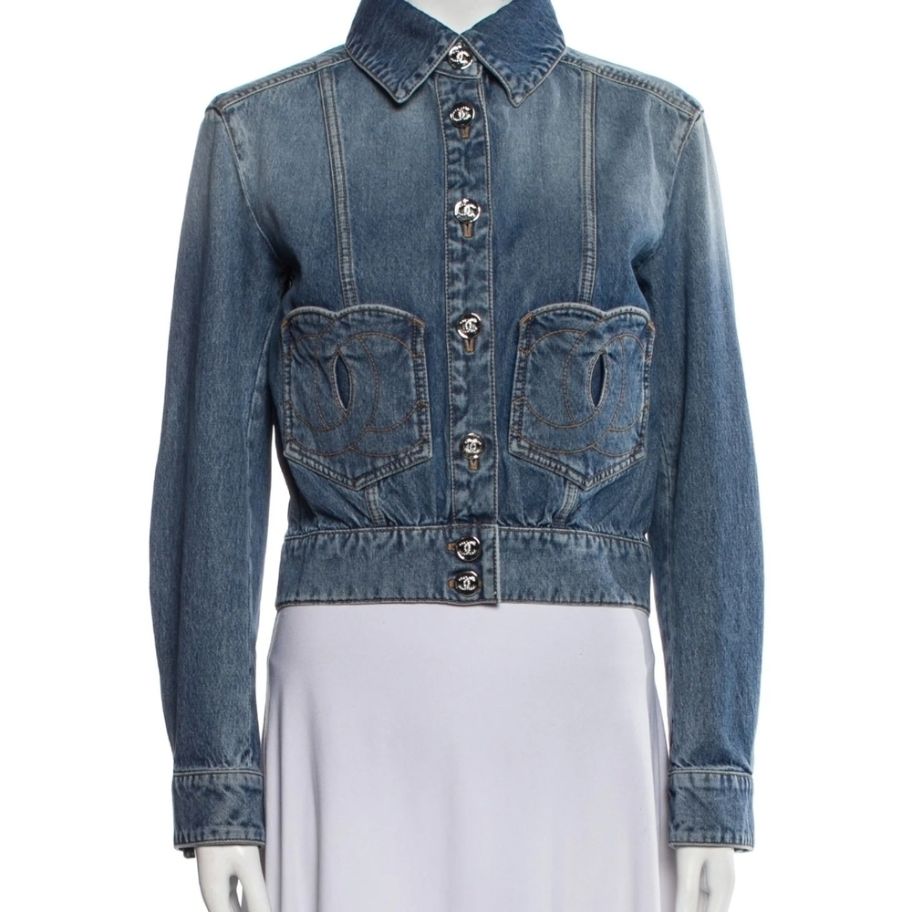 CHANEL Light Blue Denim Jacket